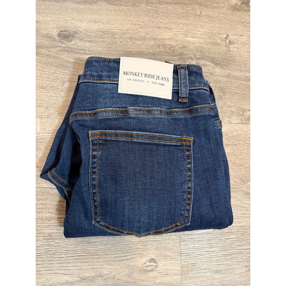 Monkey Ride Jeans Womens Size 15/32 Dark Blue Straight Leg Denim MPR1026 NWT